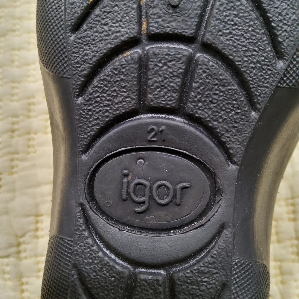 Igor Kids' Black and Green Lion Shoes